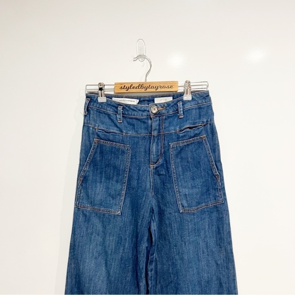 Anthropologie Pilcro High Rise Wide Leg Snap Bottom Jeans - Picture 6 of 13